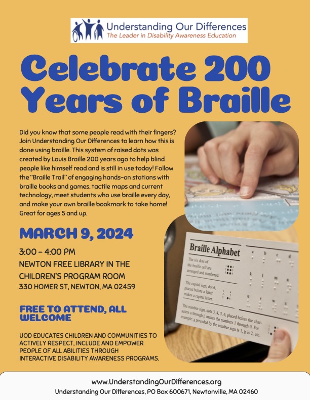Celebrate 200 Years of Braille flyer