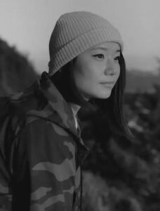Black and White Headshot photo of illustrator Michelle Mee Nutter